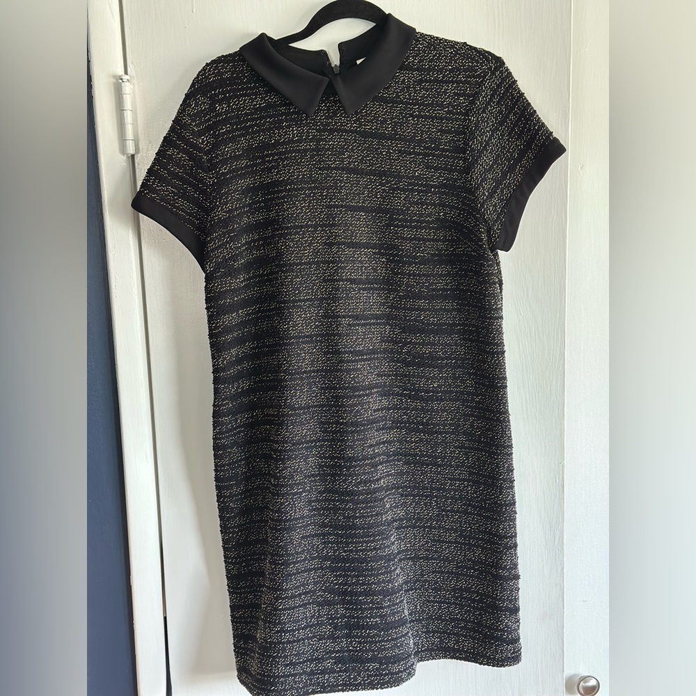 Maison Jules Black and Gray Mini Dress
